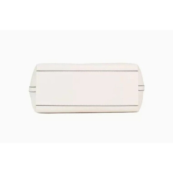 New Michael Kors Jet Set Medium Front Zip Chain Tote Pebble Leather Light Cream - Picture 3 of 3